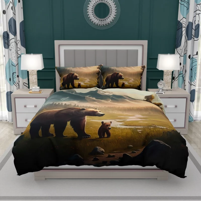 Bear on the Mountain Peak Bedding Set 2