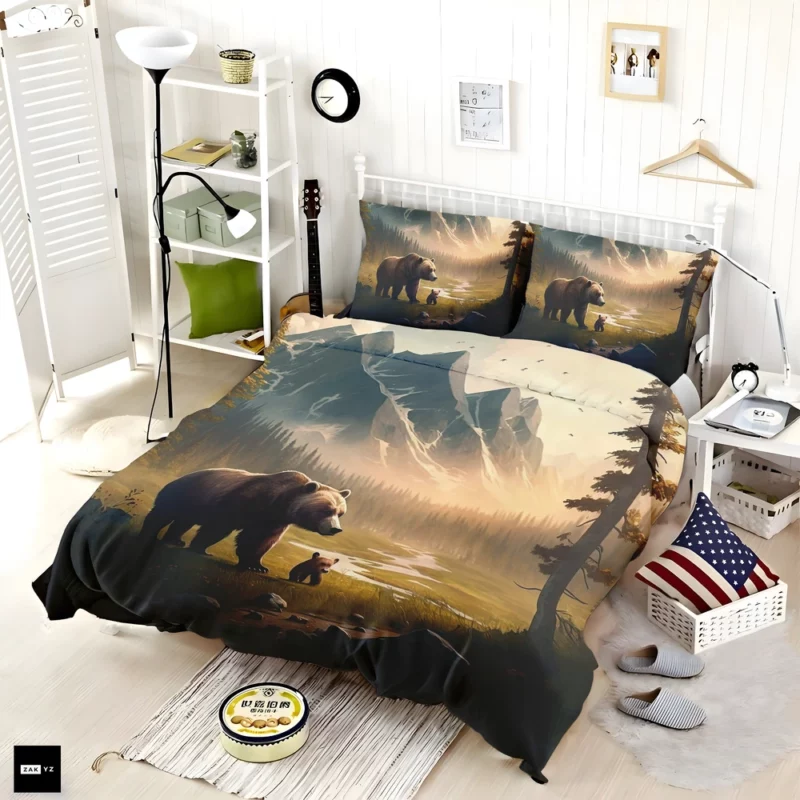 Bear on the Mountain Peak Bedding Set