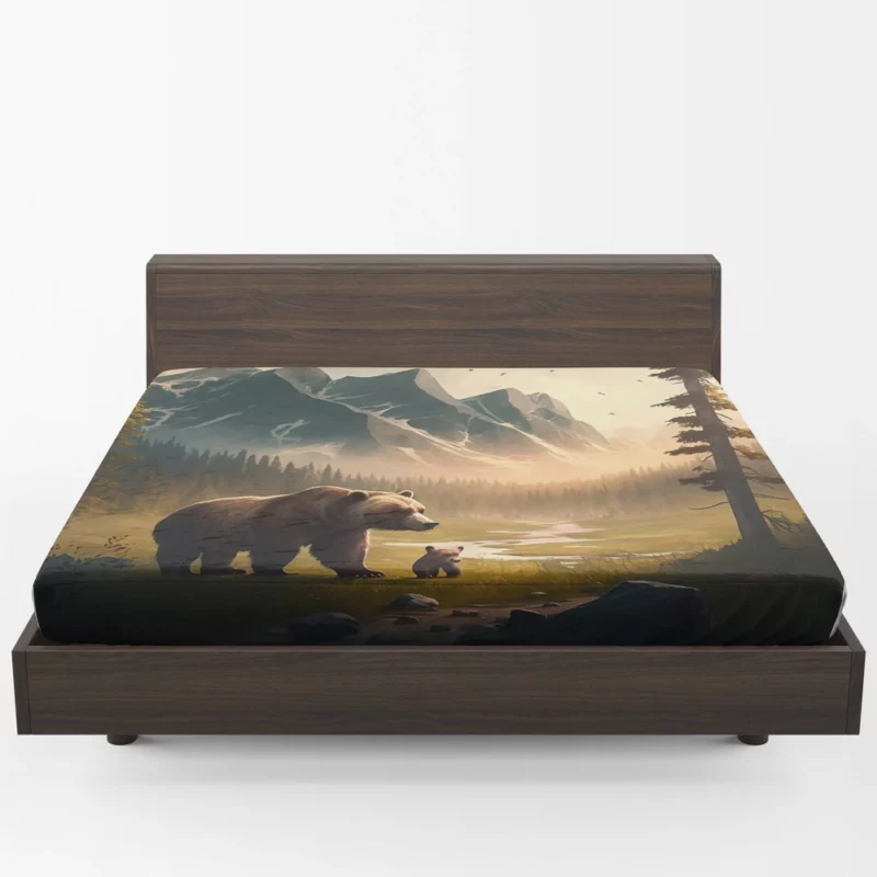 Bear on the Mountain Peak Fitted Sheet 1