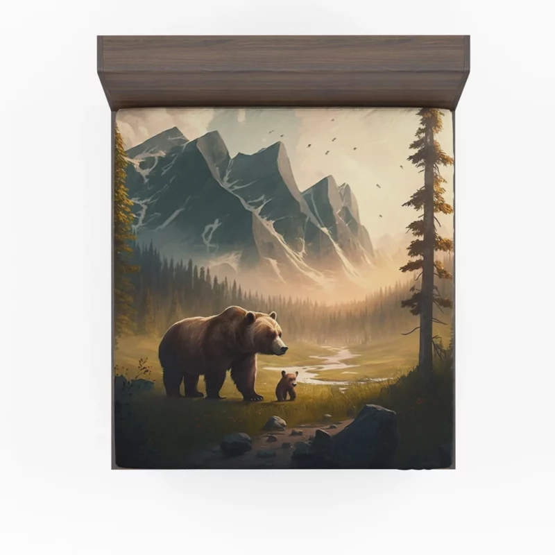 Bear on the Mountain Peak Fitted Sheet