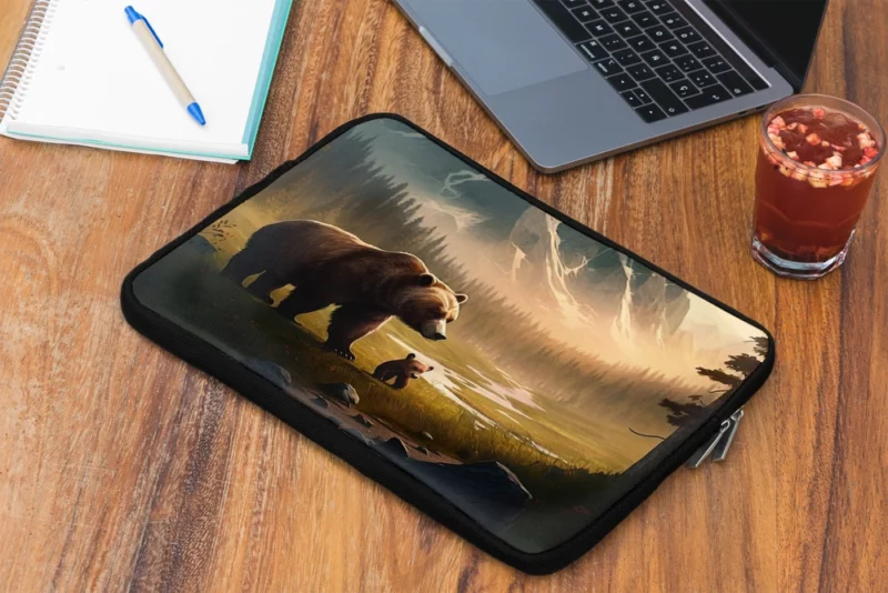 Bear on the Mountain Peak Laptop Sleeve 2