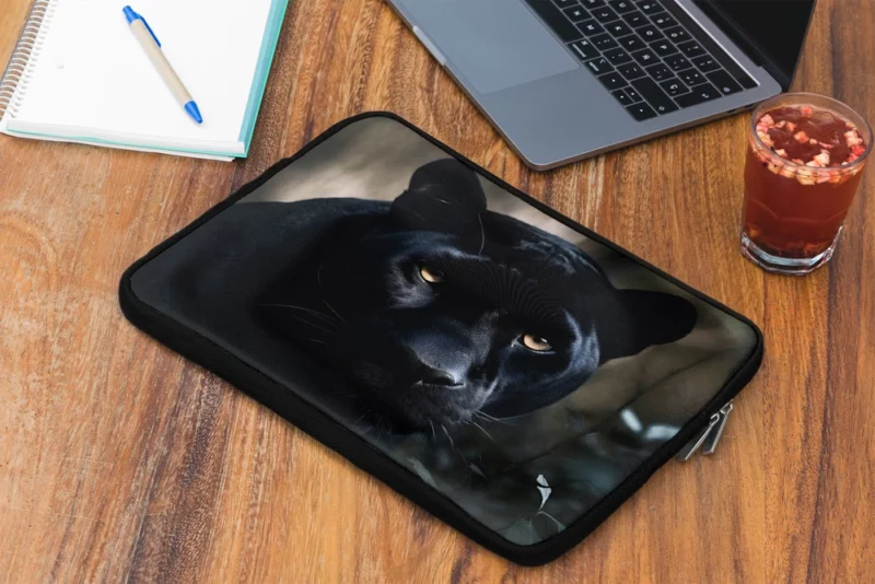 Beautiful Black Panther in Forest Laptop Sleeve 2