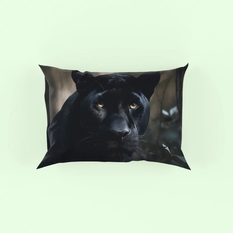 Beautiful Black Panther in Forest Pillow Case