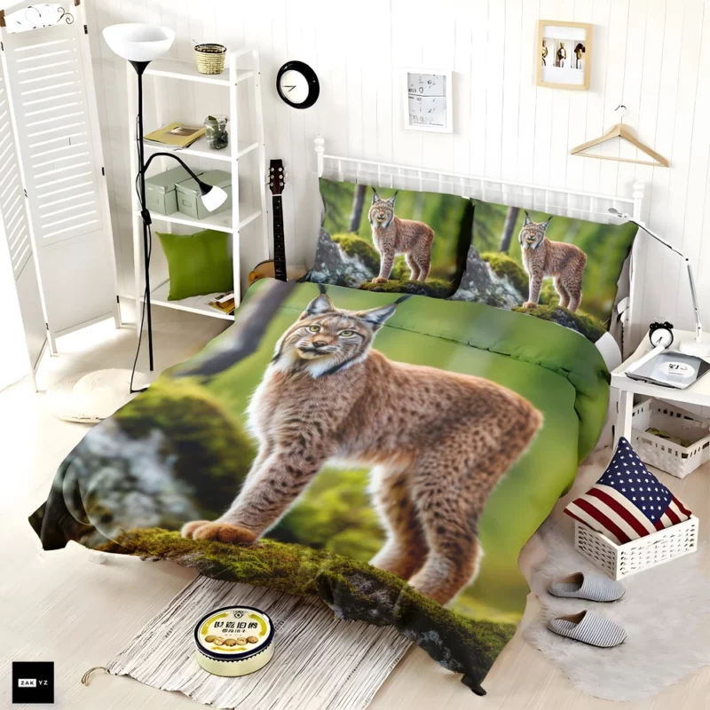 Beautiful Bobcat Artwork Bedding Set