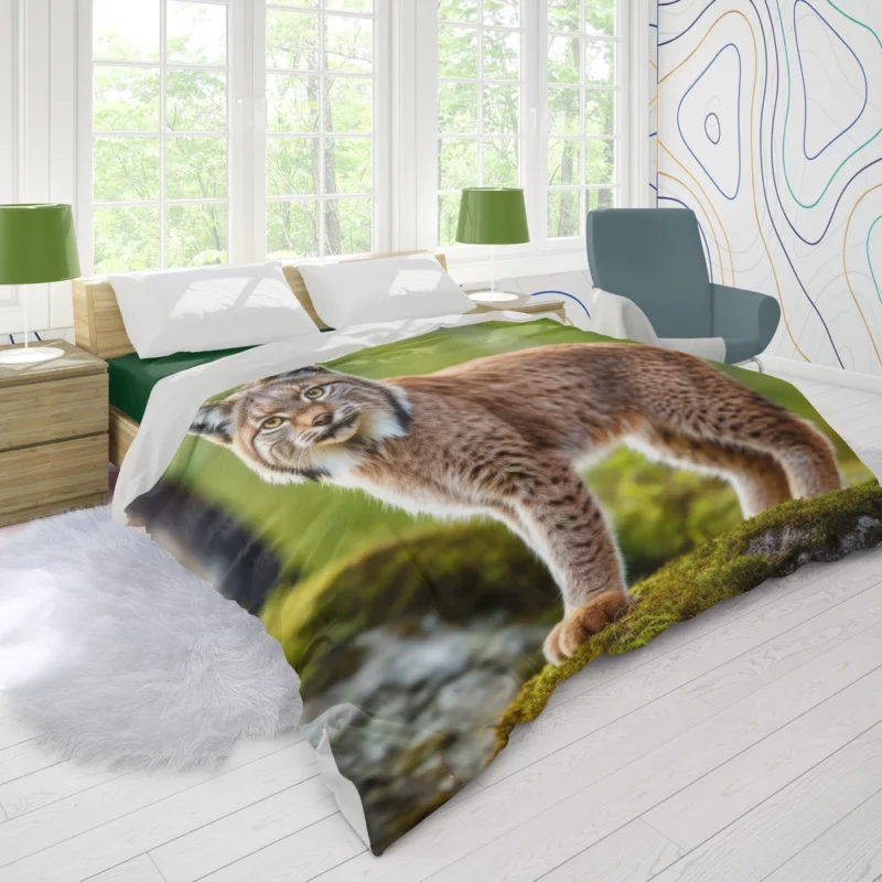 Beautiful Bobcat Artwork Duvet Cover