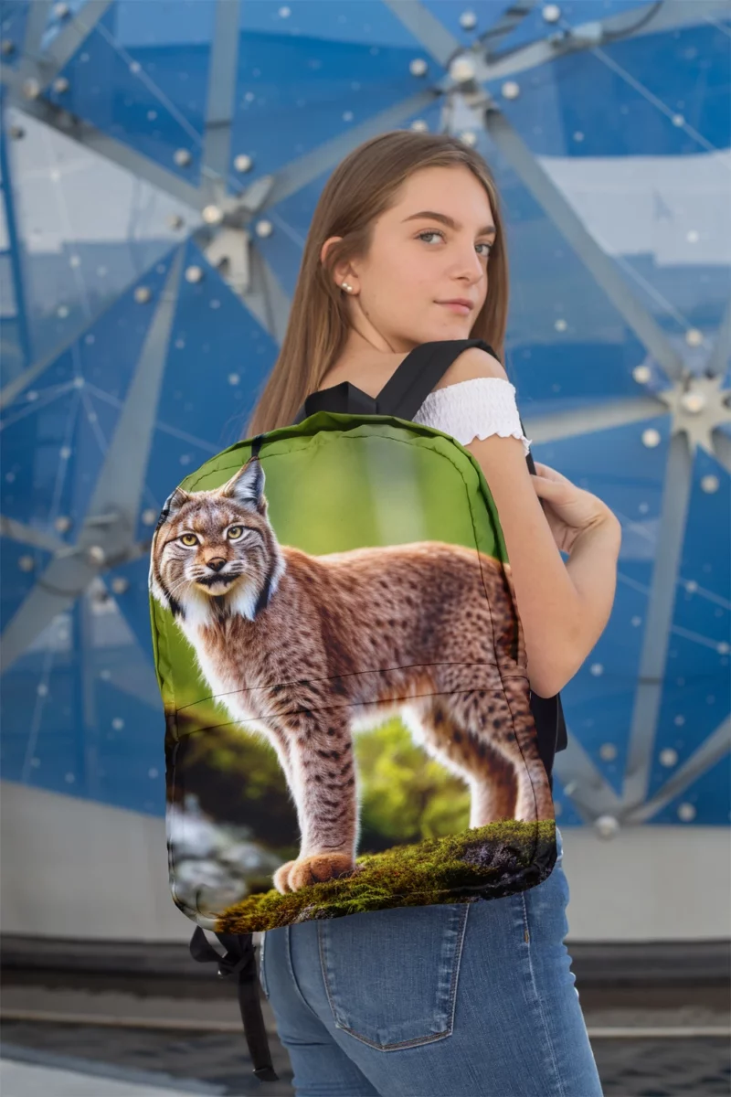 Beautiful Bobcat Artwork Minimalist Backpack 2