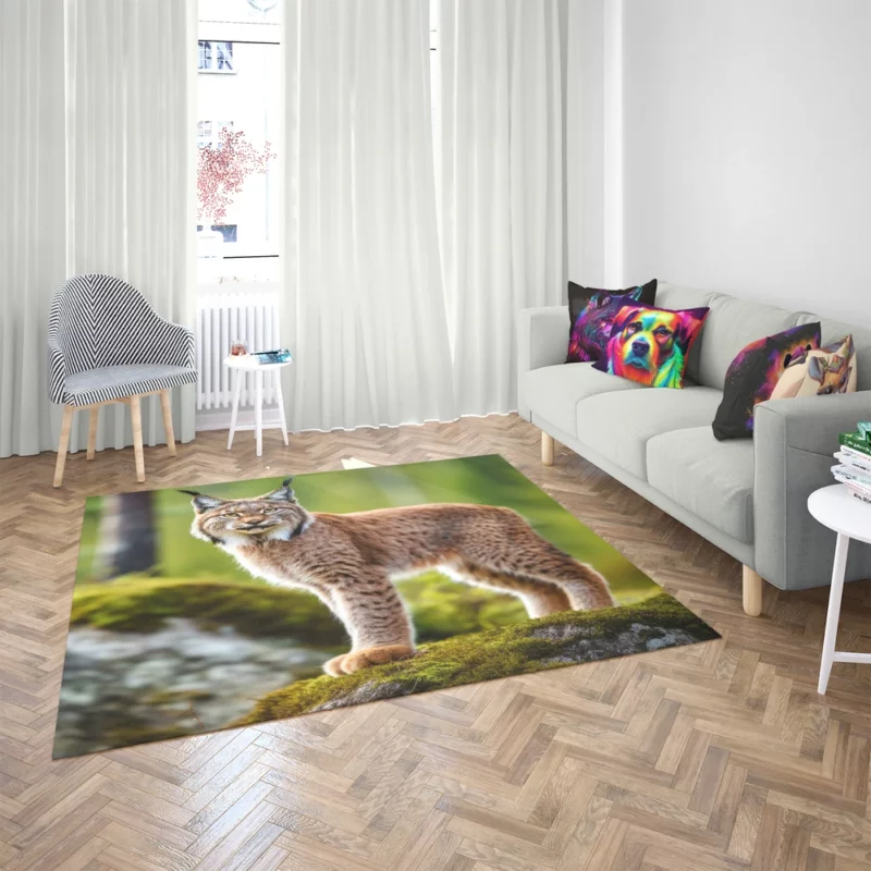 Beautiful Bobcat Artwork Rug 2