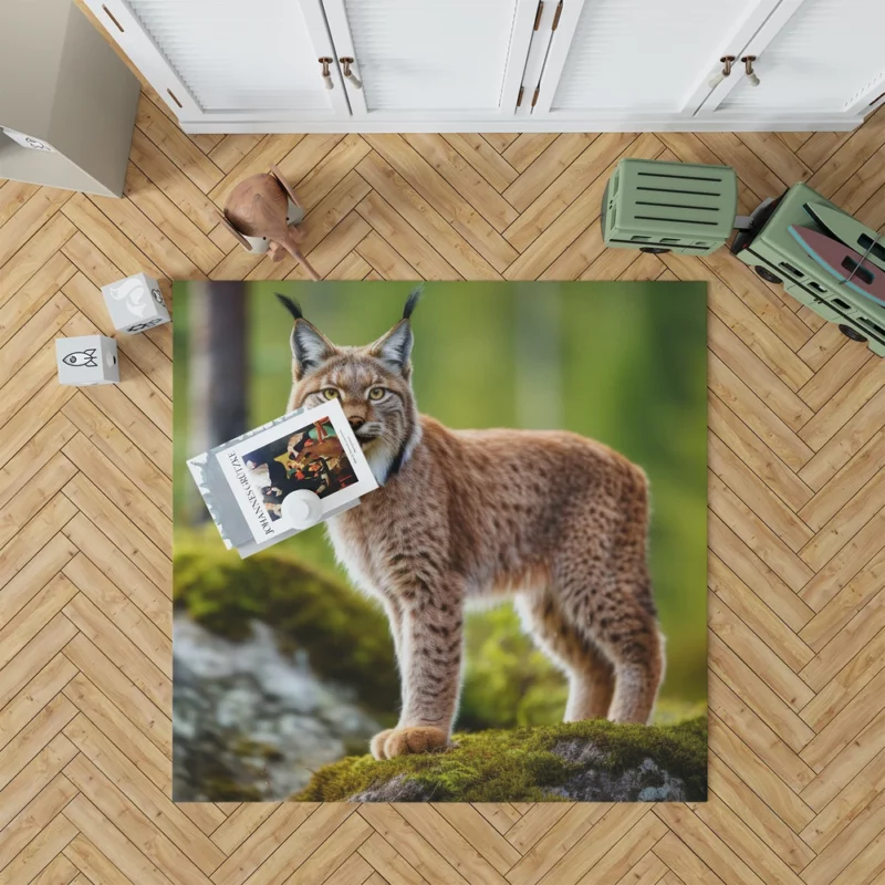 Beautiful Bobcat Artwork Rug