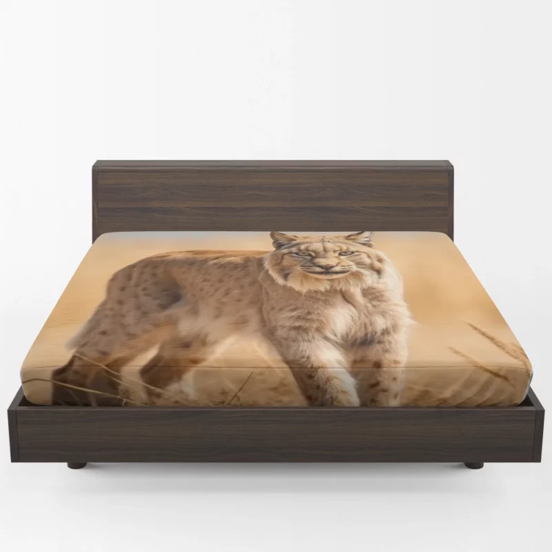 Beautiful Bobcat Printing Fitted Sheet 1