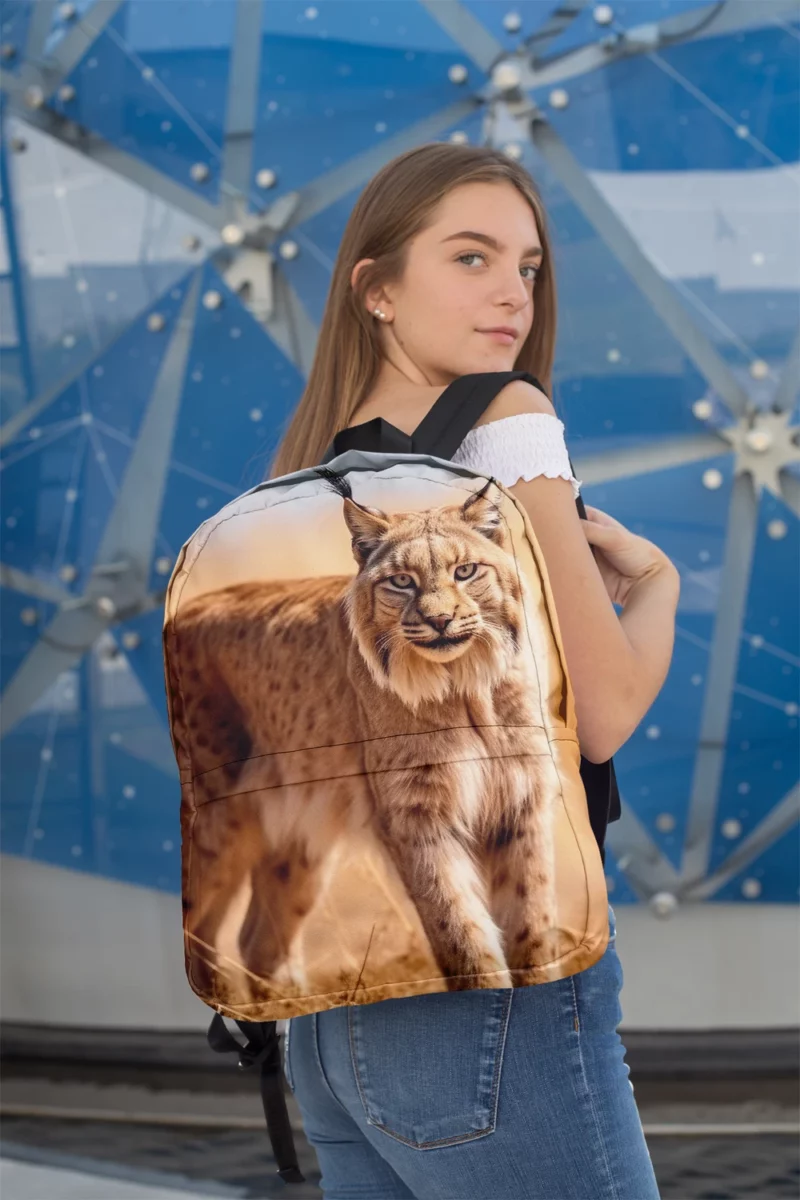 Beautiful Bobcat Printing Minimalist Backpack 2