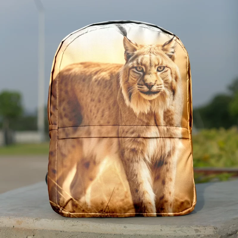 Beautiful Bobcat Printing Minimalist Backpack