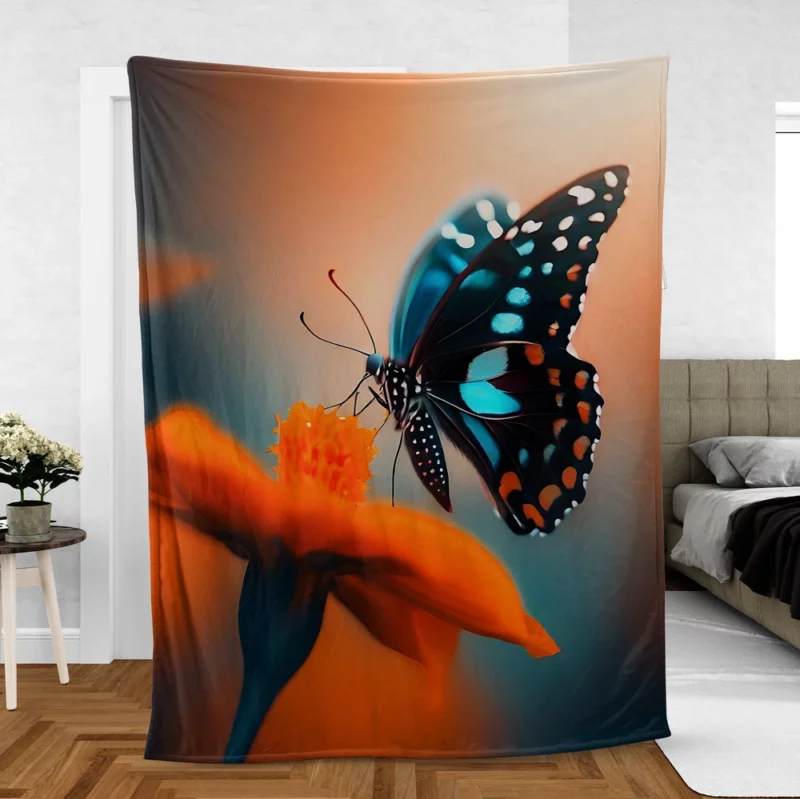 Beautiful Butterfly Photography Fleece Blanket