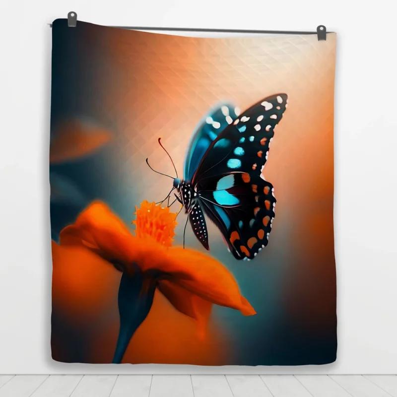 Beautiful Butterfly Photography Quilt Blanket 1