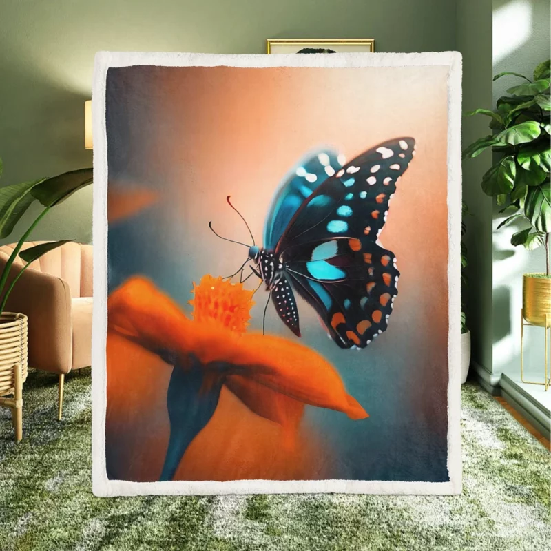 Beautiful Butterfly Photography Sherpa Fleece Blanket