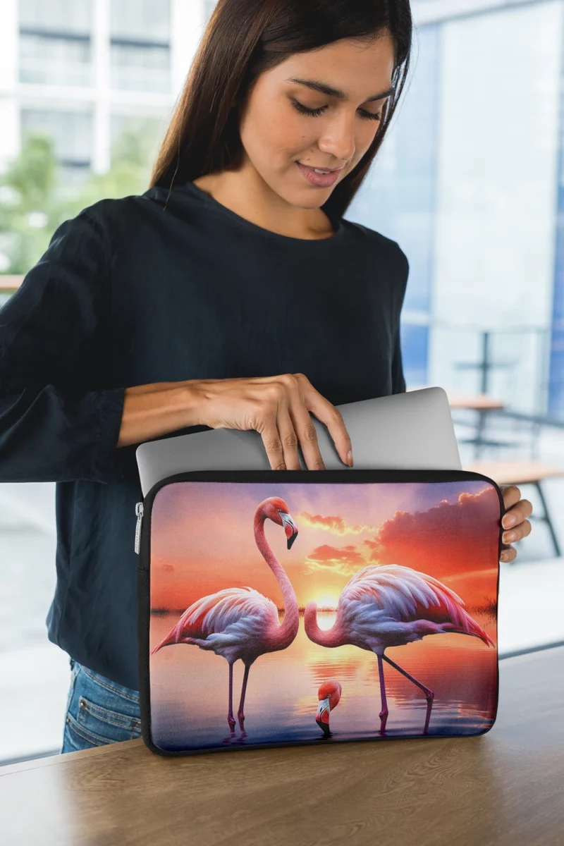 Beautiful Flamingos Laptop Sleeve 1