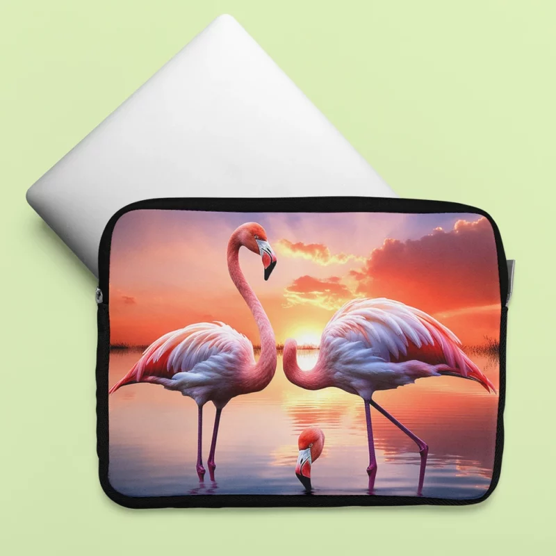 Beautiful Flamingos Laptop Sleeve