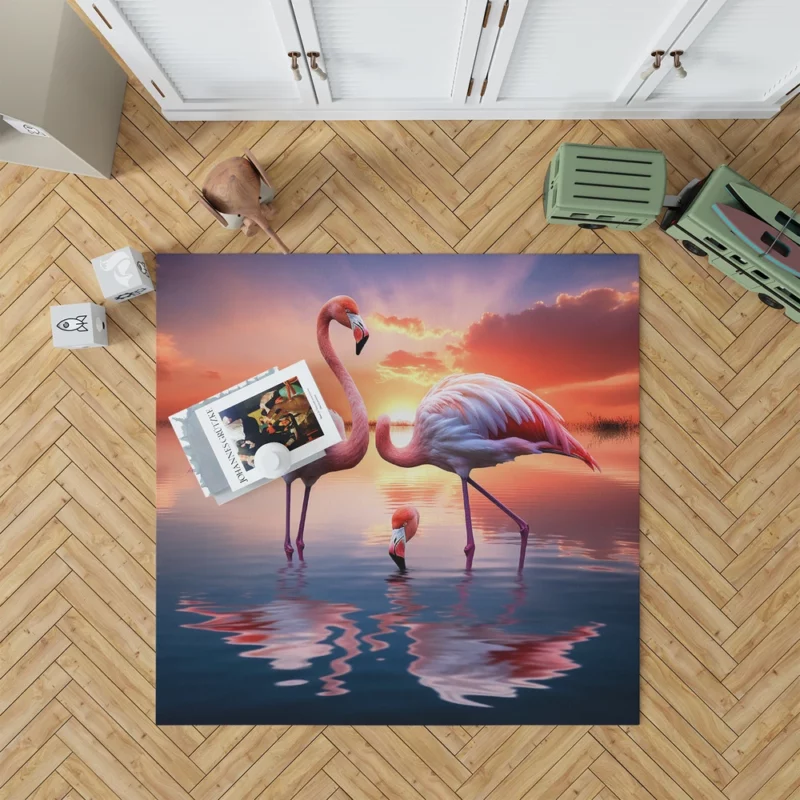 Beautiful Flamingos Rug