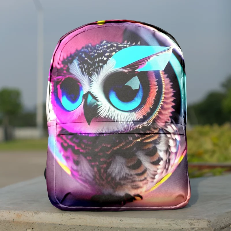 Beautiful Owl Bubble Art Minimalist Backpack