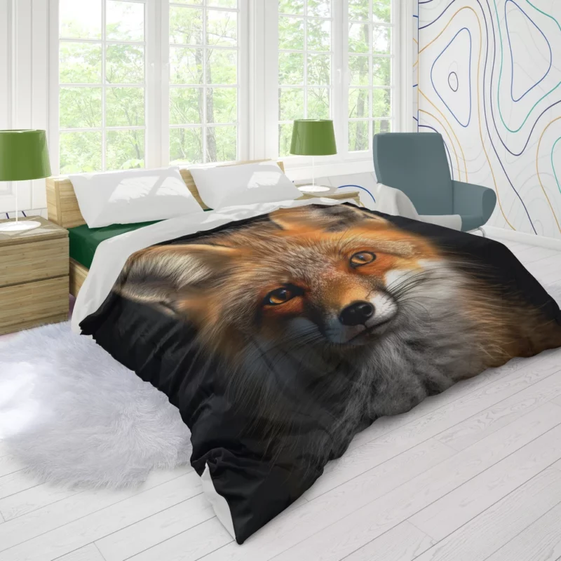 Beautiful Red Fox Portrait Duvet Cover