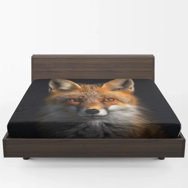 Beautiful Red Fox Portrait Fitted Sheet 1