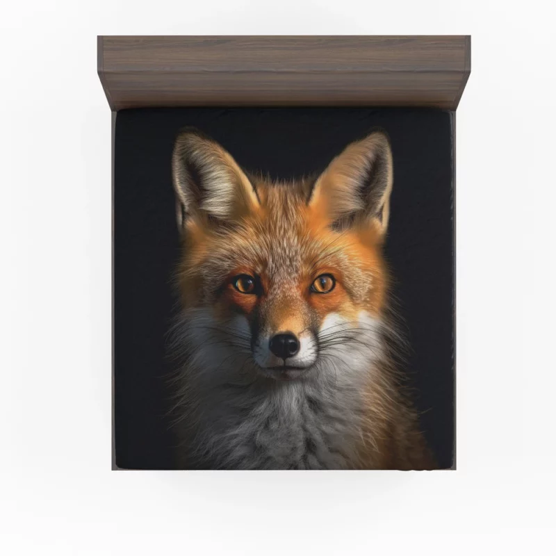 Beautiful Red Fox Portrait Fitted Sheet