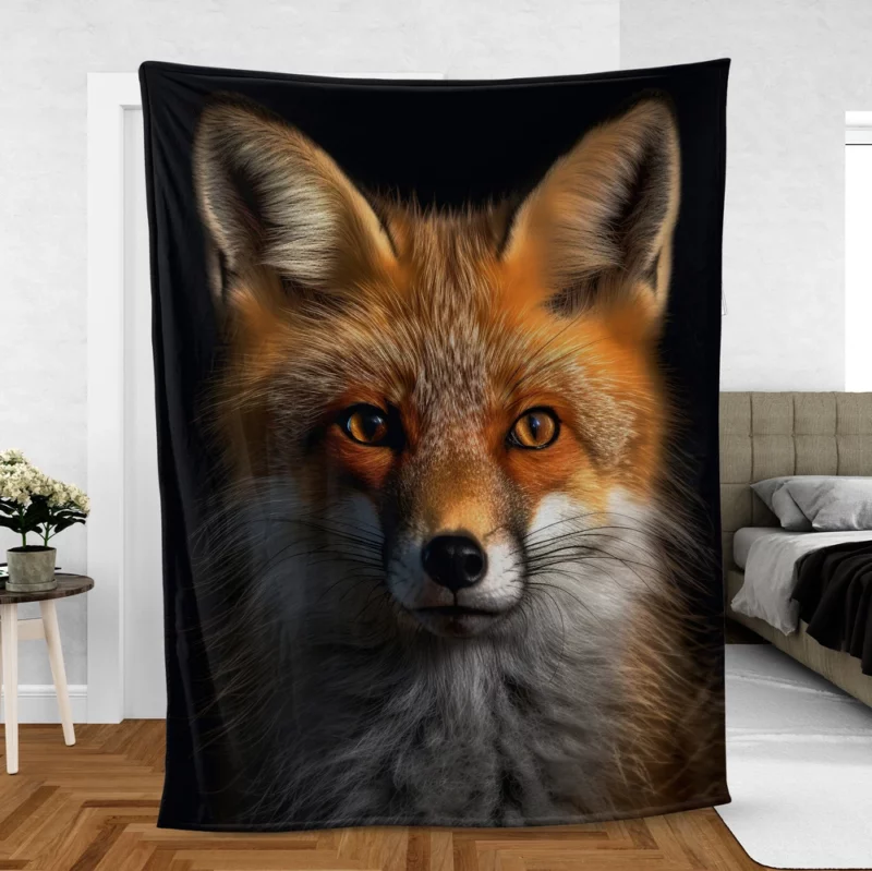 Beautiful Red Fox Portrait Fleece Blanket