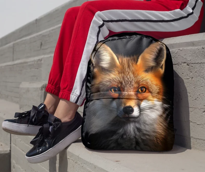 Beautiful Red Fox Portrait Minimalist Backpack 1