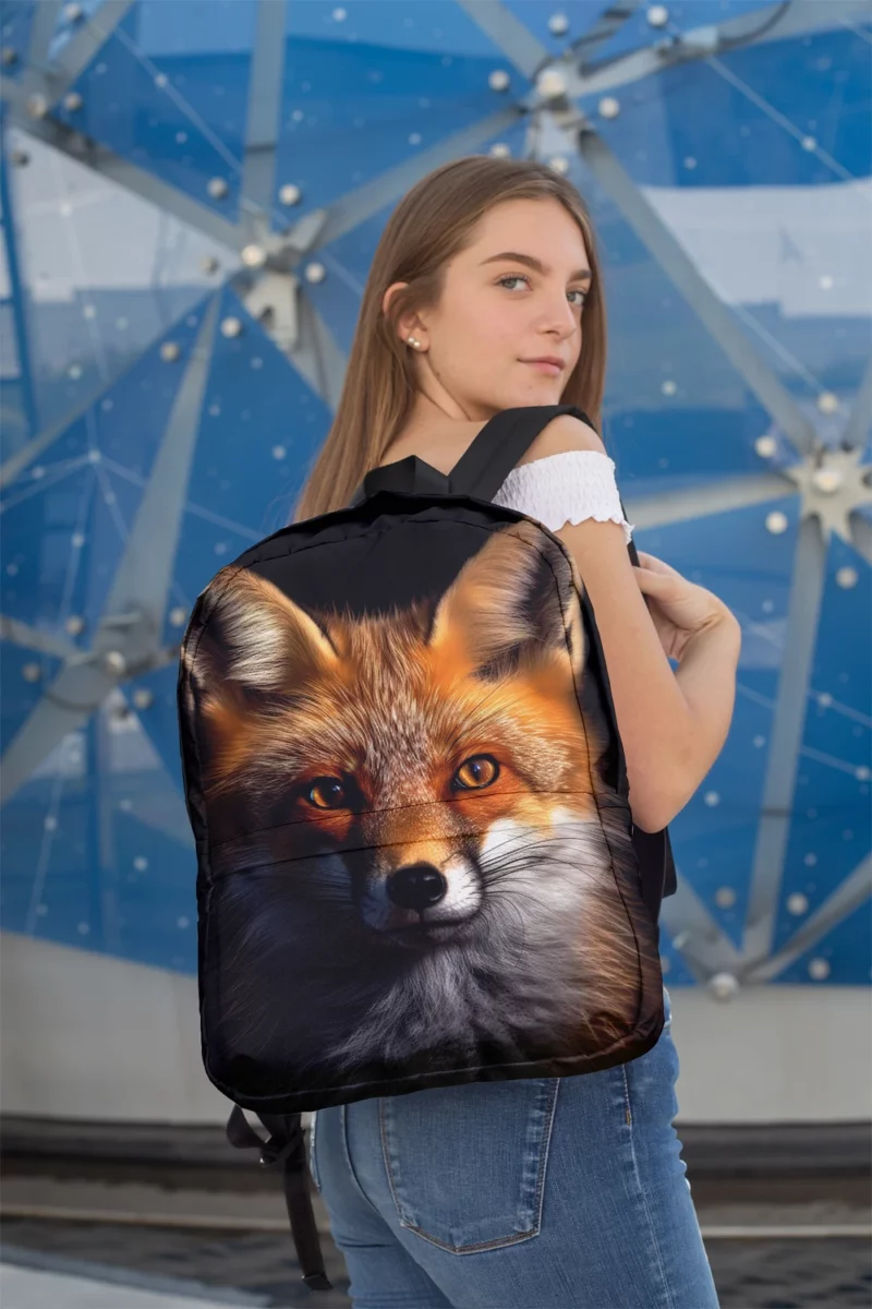 Beautiful Red Fox Portrait Minimalist Backpack 2