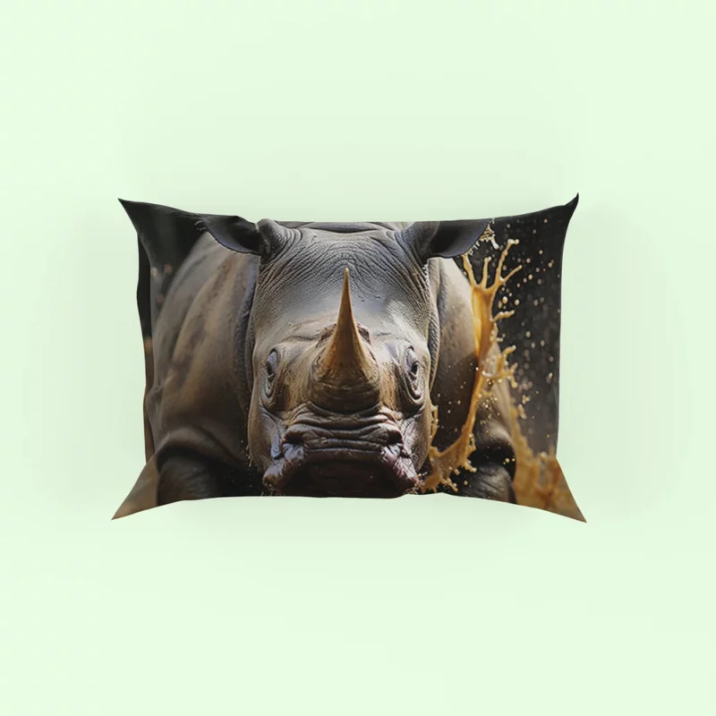 Beautiful Rhino Wallpaper Pillow Case