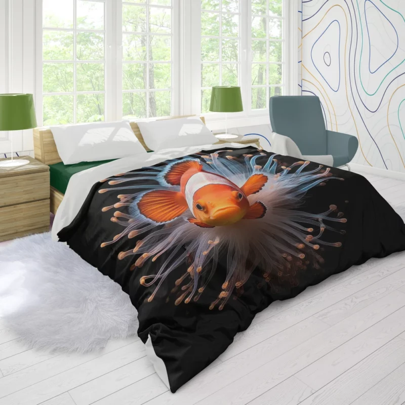 Beautiful Underwater Clownfish Duvet Cover