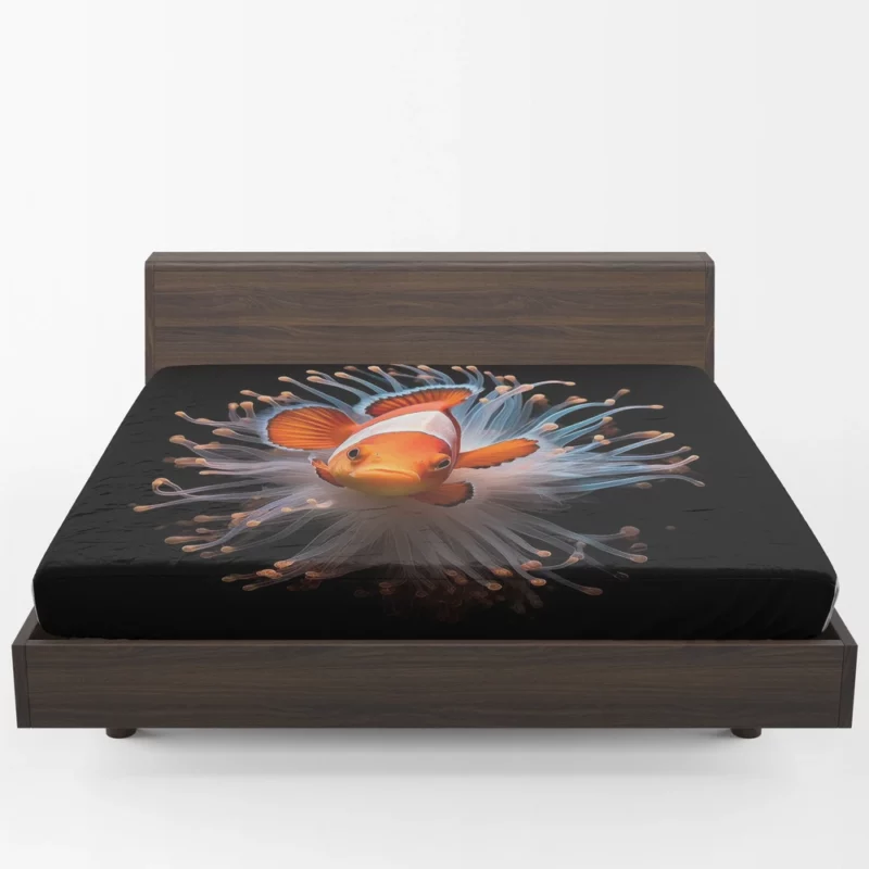 Beautiful Underwater Clownfish Fitted Sheet 1