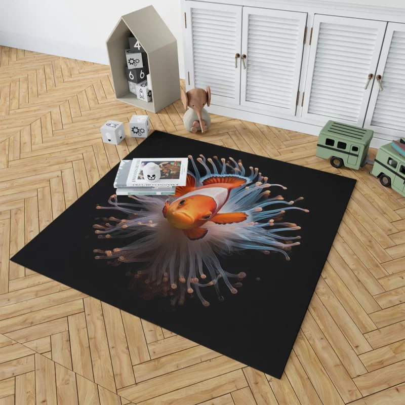 Beautiful Underwater Clownfish Rug 1