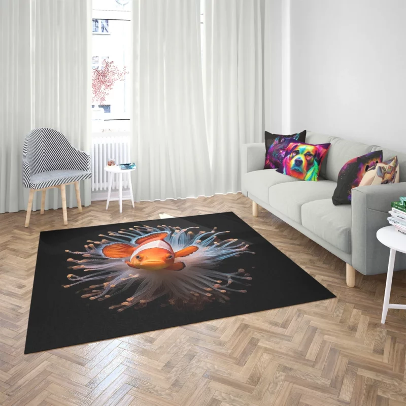 Beautiful Underwater Clownfish Rug 2