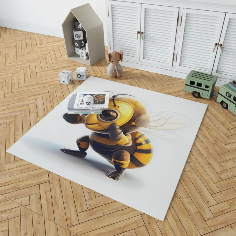 Bee With Headphones Rug 1