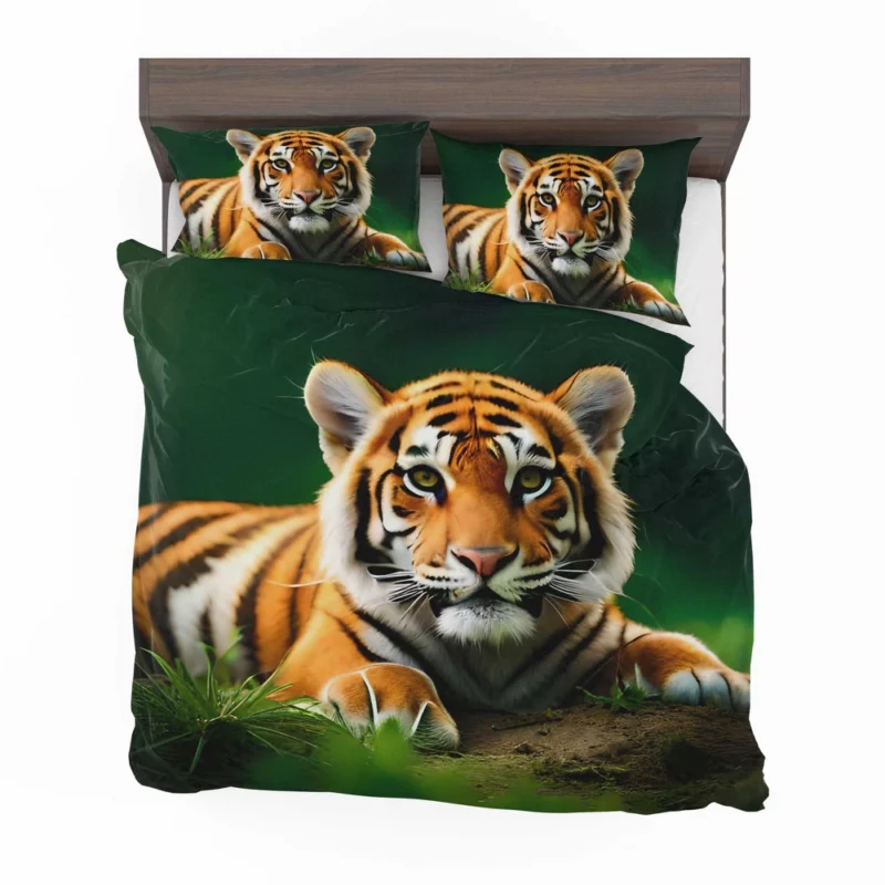 Bengal Tiger Laying in Grass Bedding Set 2