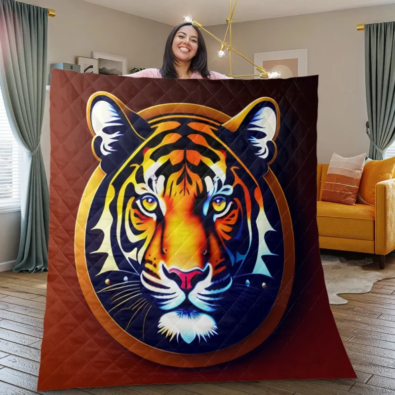 Bengal Tiger Logo Quilt Blanket