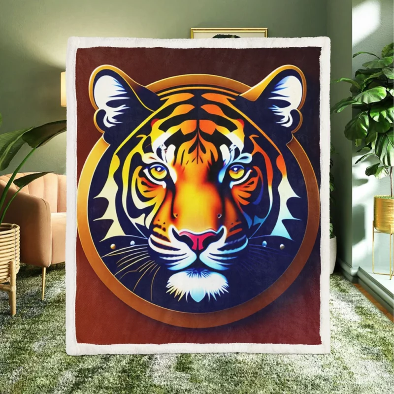 Bengal Tiger Logo Sherpa Fleece Blanket