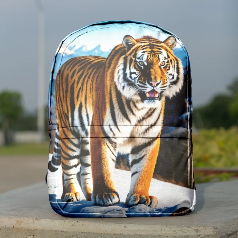 Bengal Tiger Running Through Forest Minimalist Backpack