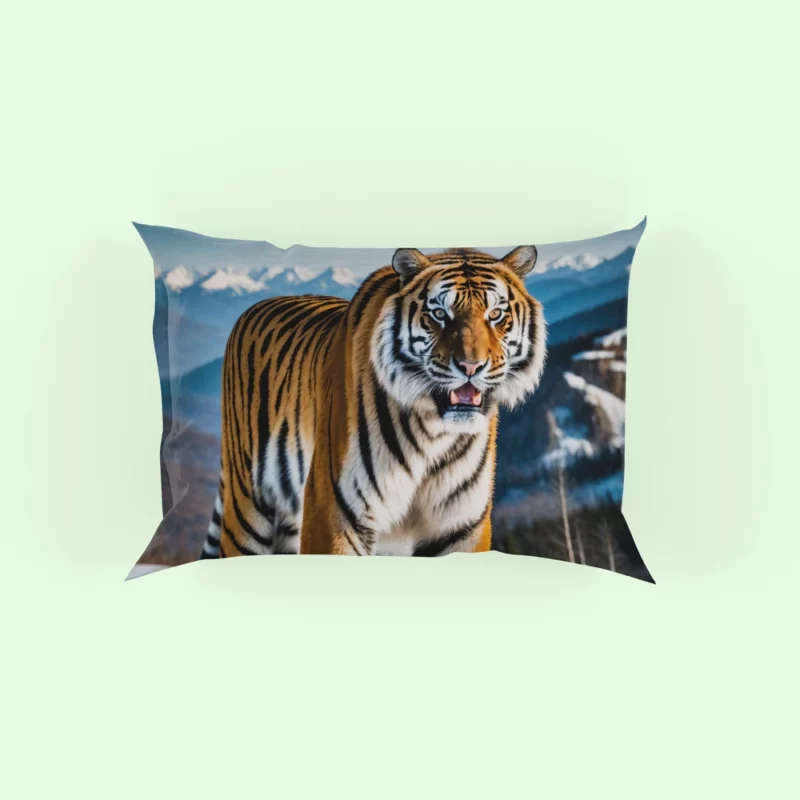 Bengal Tiger Running Through Forest Pillow Case
