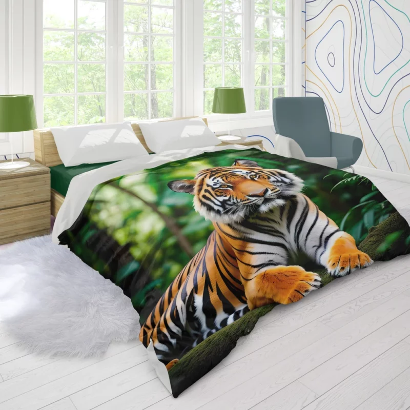 Bengal Tiger in the Jungle Duvet Cover