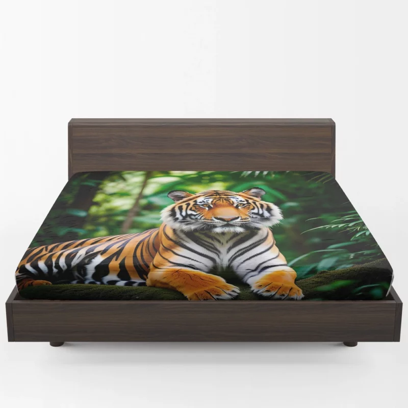 Bengal Tiger in the Jungle Fitted Sheet 1