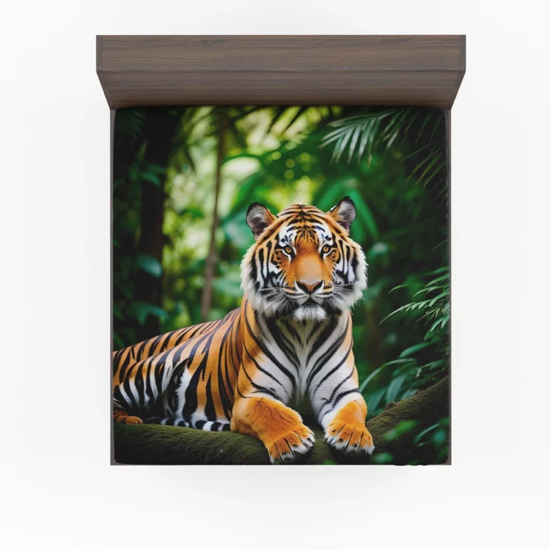 Bengal Tiger in the Jungle Fitted Sheet