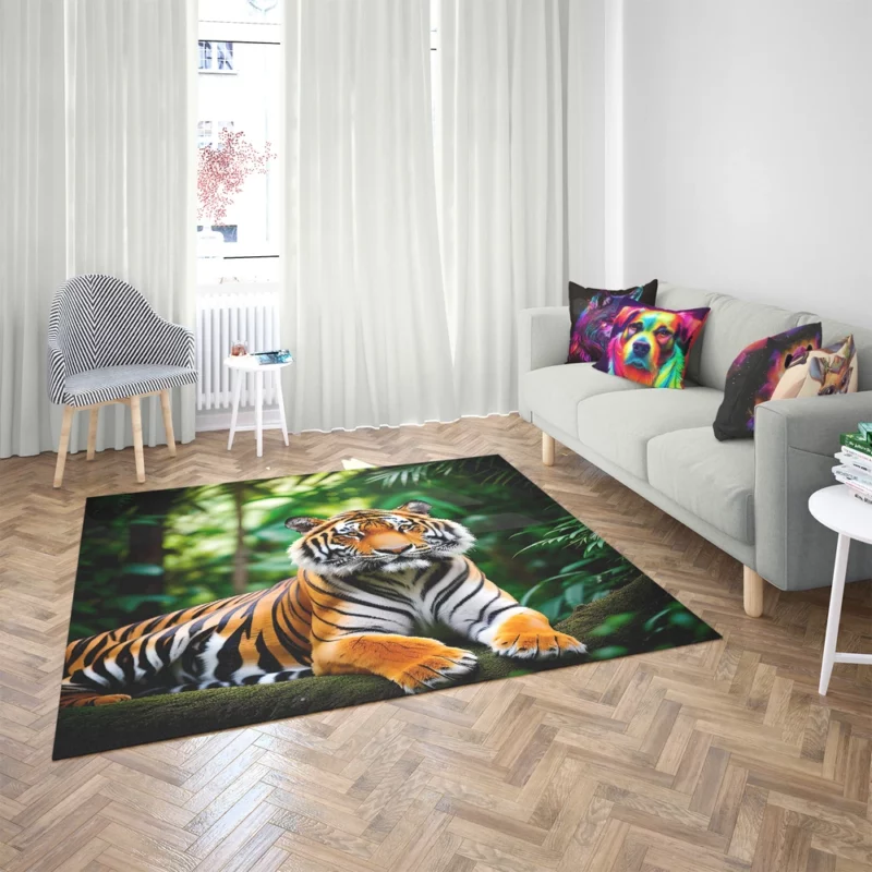 Bengal Tiger in the Jungle Rug 2