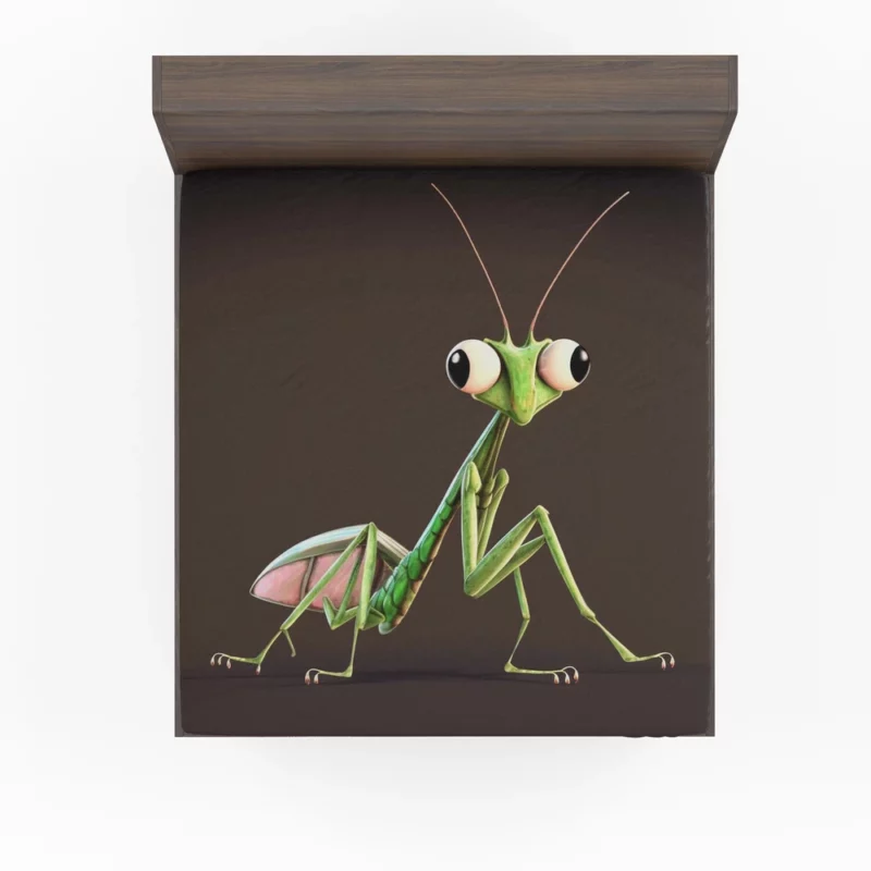 Big Eyed Mantis on Ground Fitted Sheet