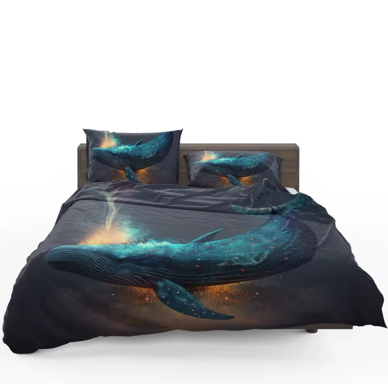 Bioluminescent Whale Tail Bedding Set 1