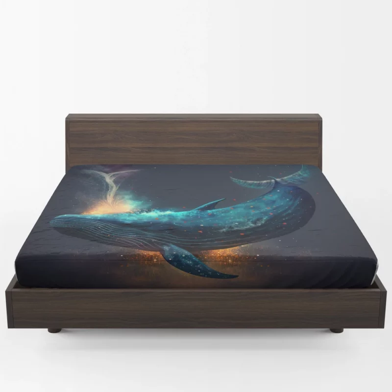 Bioluminescent Whale Tail Fitted Sheet 1