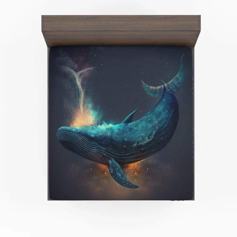 Bioluminescent Whale Tail Fitted Sheet