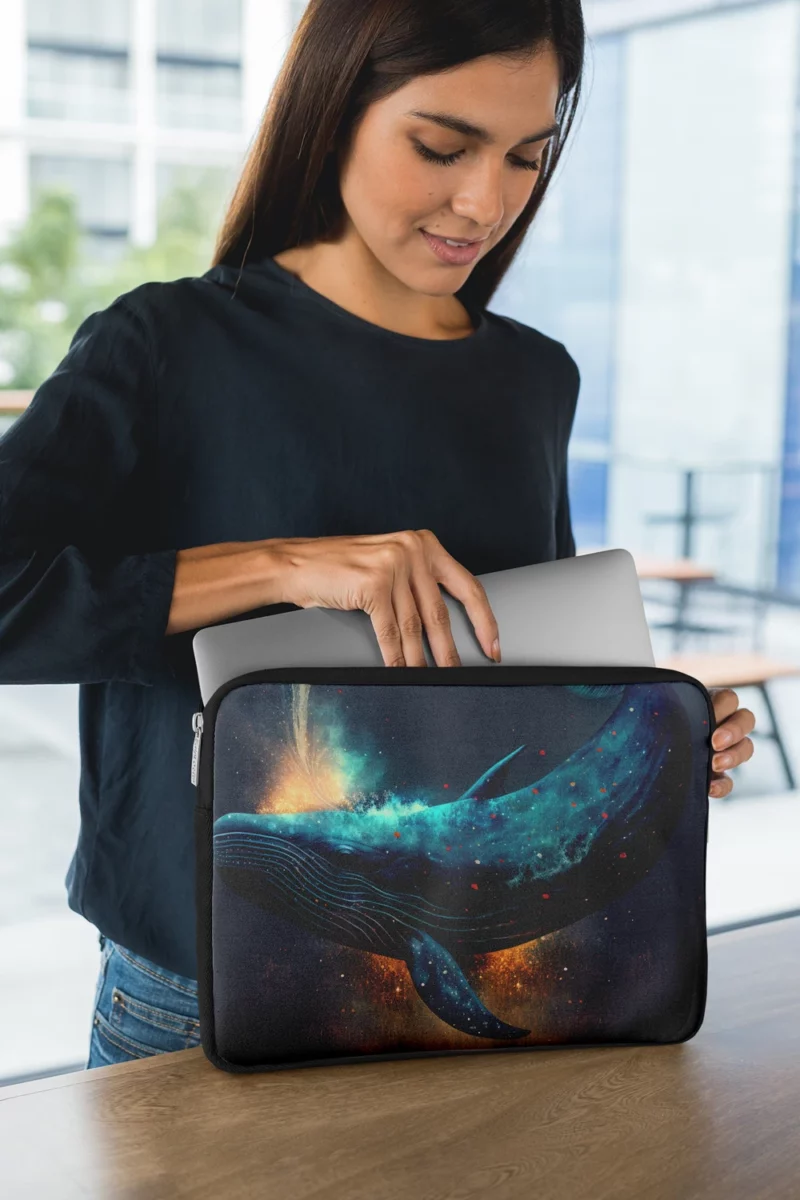 Bioluminescent Whale Tail Laptop Sleeve 1