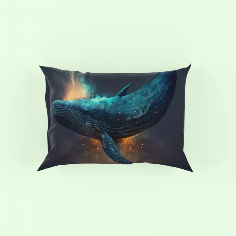 Bioluminescent Whale Tail Pillow Case