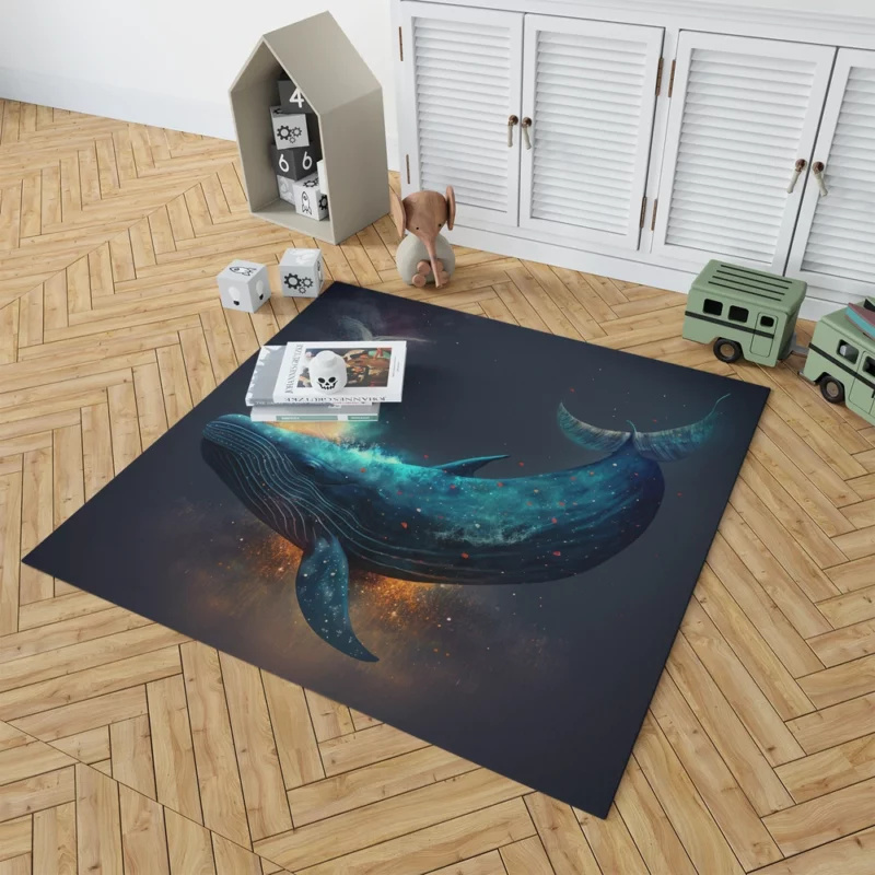 Bioluminescent Whale Tail Rug 1